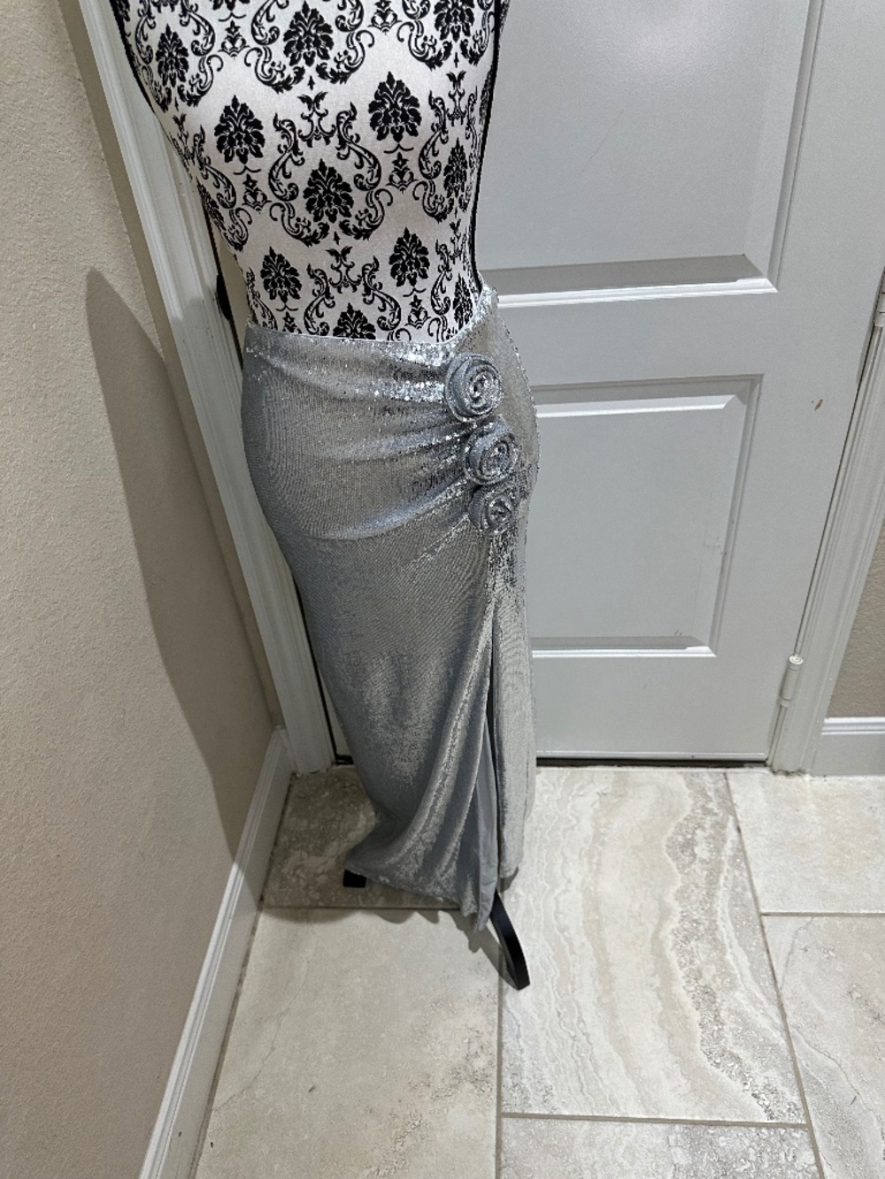 Avec Les Filles Metallic Skirt